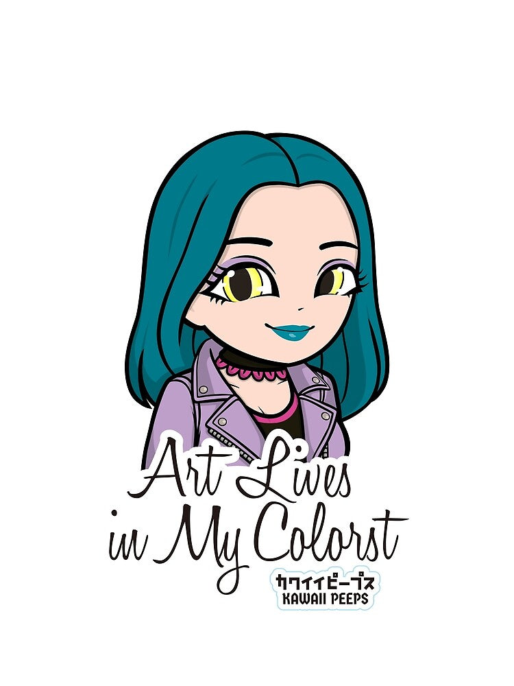 Street Kawaii Club Kawaii Illustration Design – Art Lives in My Colors Aesthetic Girl Art by P-L-Sardines