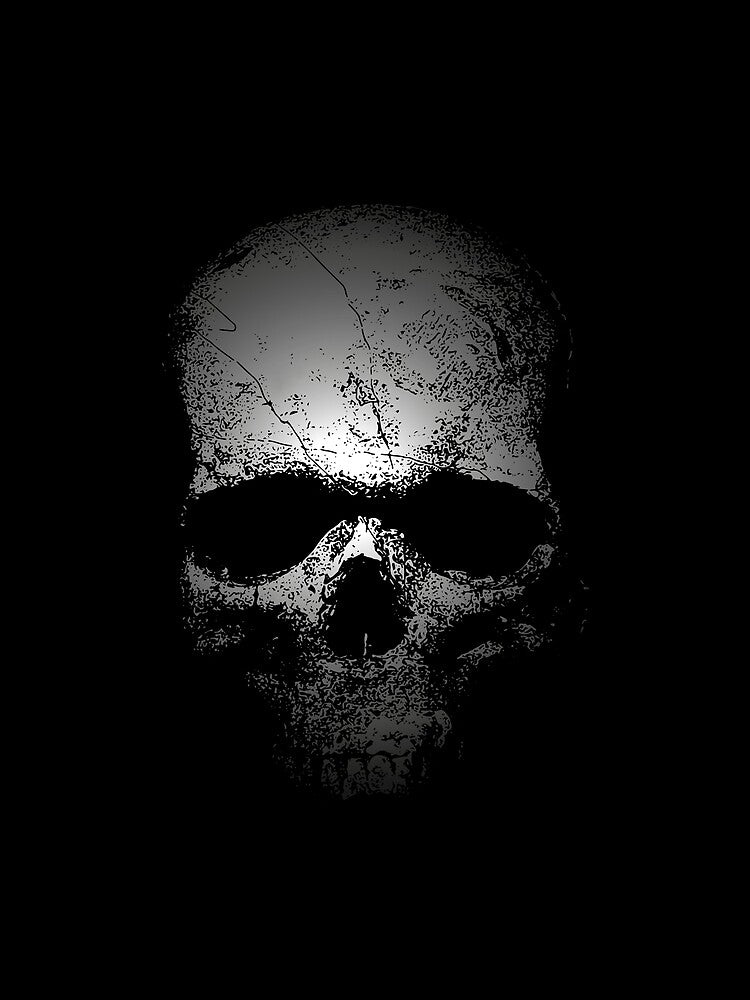 Grunge Skull Art - Distressed Vintage Textured Gothic Skeleton Street Style. by JoseFrancese