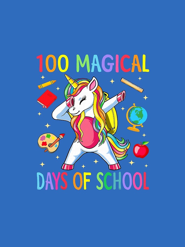 100th Day of School Unicorn 100 Magical Days Teacher Girls by KevinorNorris