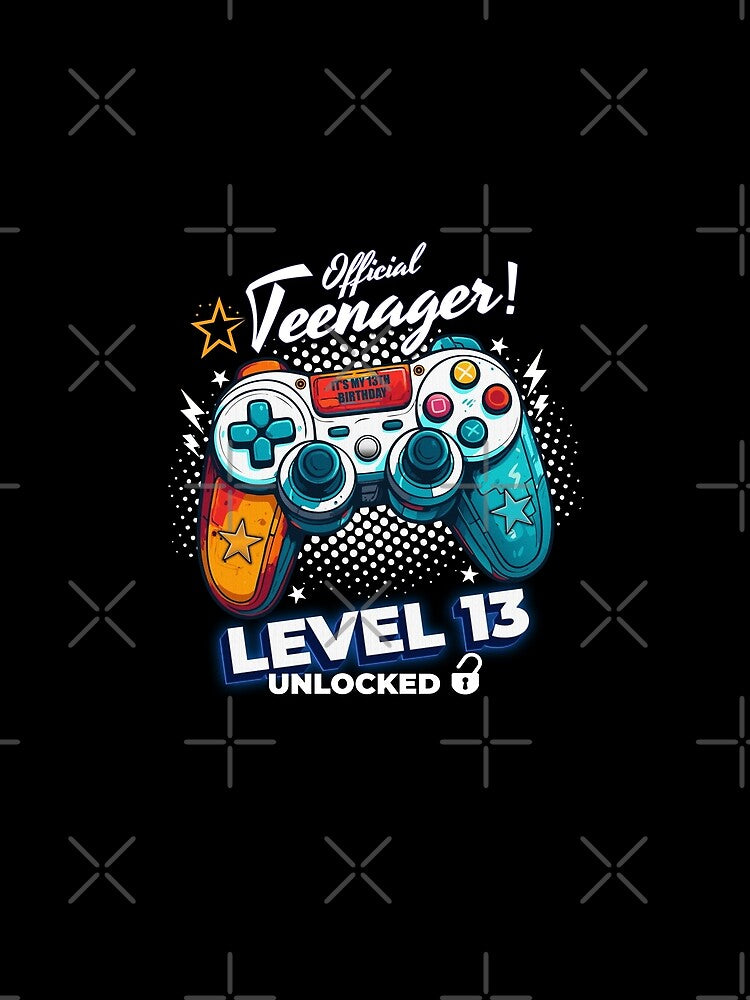 13th Birthday - Official Teenager Level 13 Unlocked Funny Gaming by NH2019