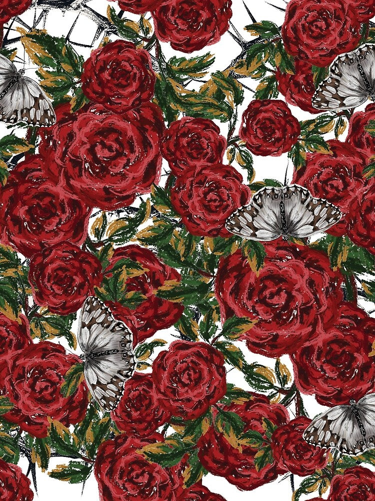 Butterflies and roses by MiyahDesign