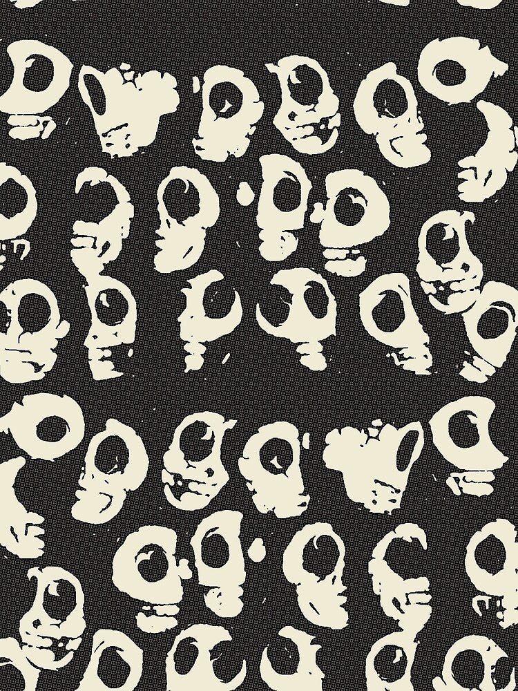 Skulls, skulls, wall patterns, gothic, Aztec, punk rock, Halloween by Luzi Illustrella