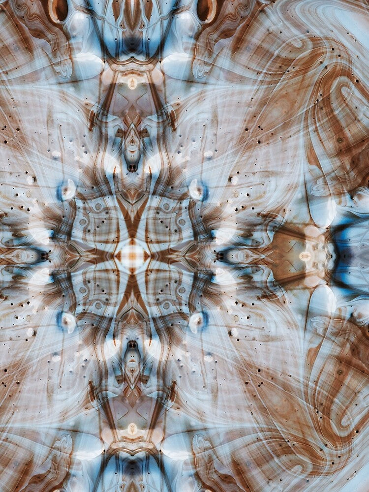 Symmetry in blue brown by Psilographics