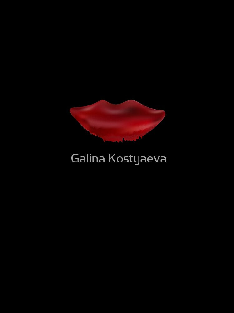 Red lips. Great design for t-shirts for men and women. by Galina Kostyaeva