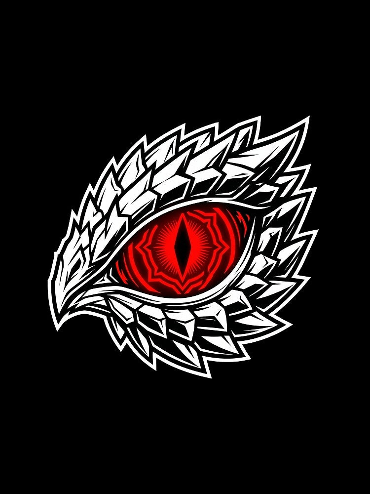 Minimal Dragon Eye Symbol by Stickersdevelop