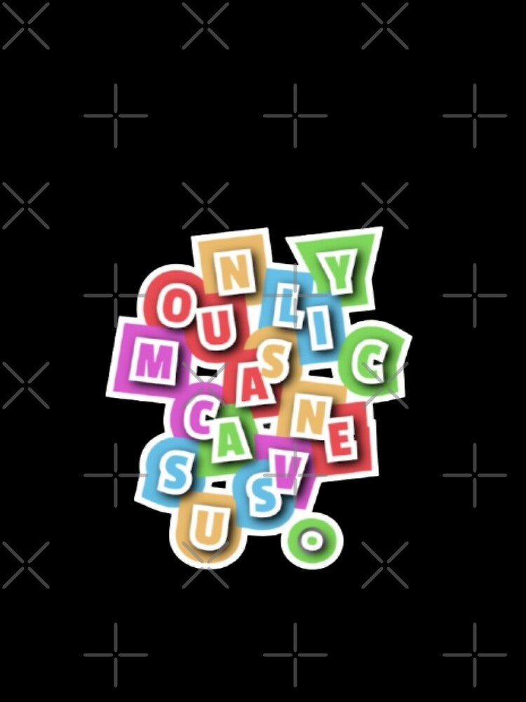 Only Music Can Save Us Ransom Note Letters Colorful Music Typography by creativerooney