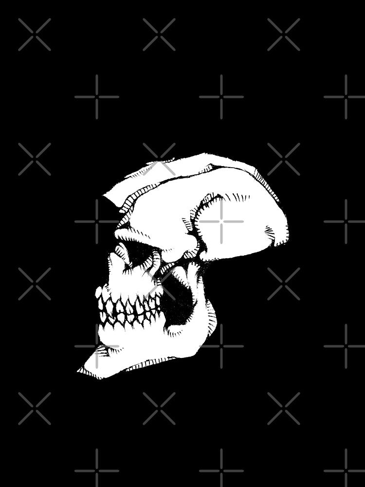 Tattoo Style Scary Skull Design Hand drawing Sketch Art Punk Rock Music by PugSwagClothing