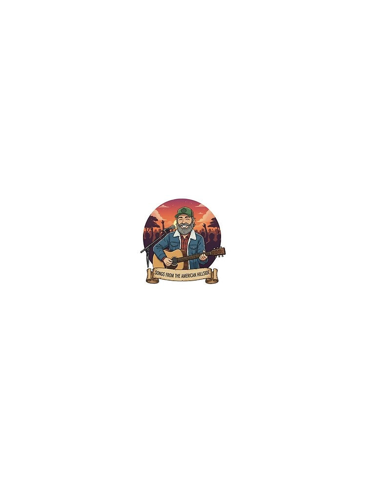 Vintage Concert Scene – Winking Guitar Player Illustration by Raju2018