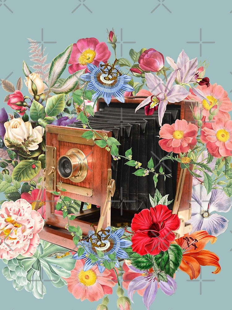 Victorian Camera, I Love Photography, Vintage Camera And Beautiful Flowers by TrulyEpoque