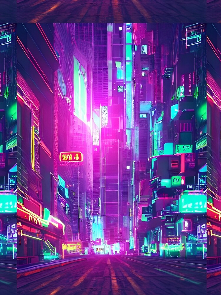 Cyberpunk City of Neon by Jrw-Design