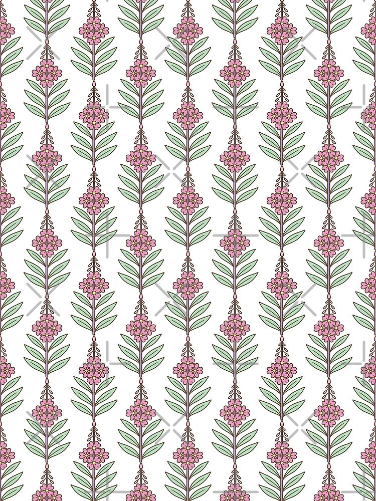 Fireweed Wildflower – Bright Botanical Line Art by TiffanyMcKee