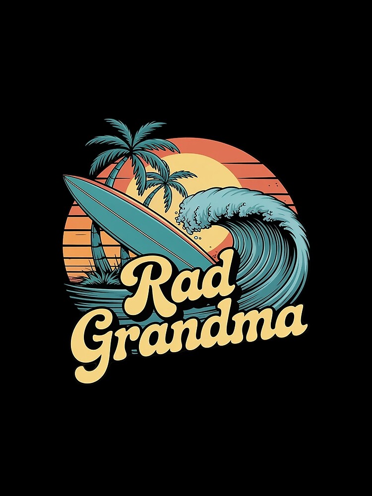 Rad Grandma The Big One 1st Birthday Surf Family Matching by FluoroWave
