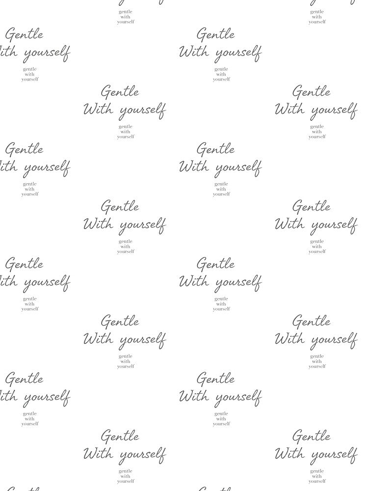 Gentle With Yourself – Aesthetic Soft Minimal Text Tee by CuteOasis