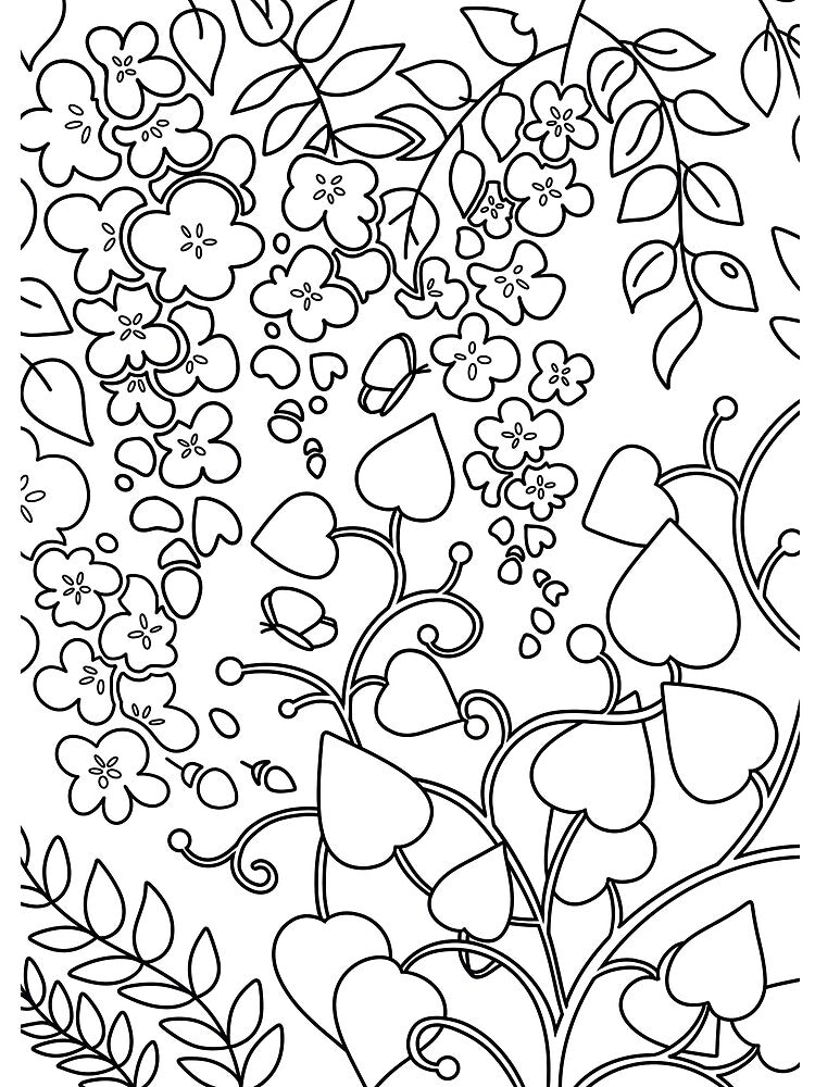 Vine of Memory | Botanical Floral Line Art by MissSairung