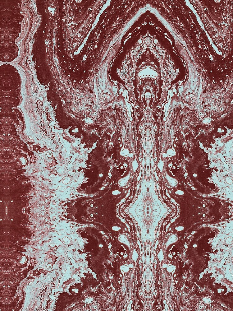Symmetry in red and light blue by Psilographics