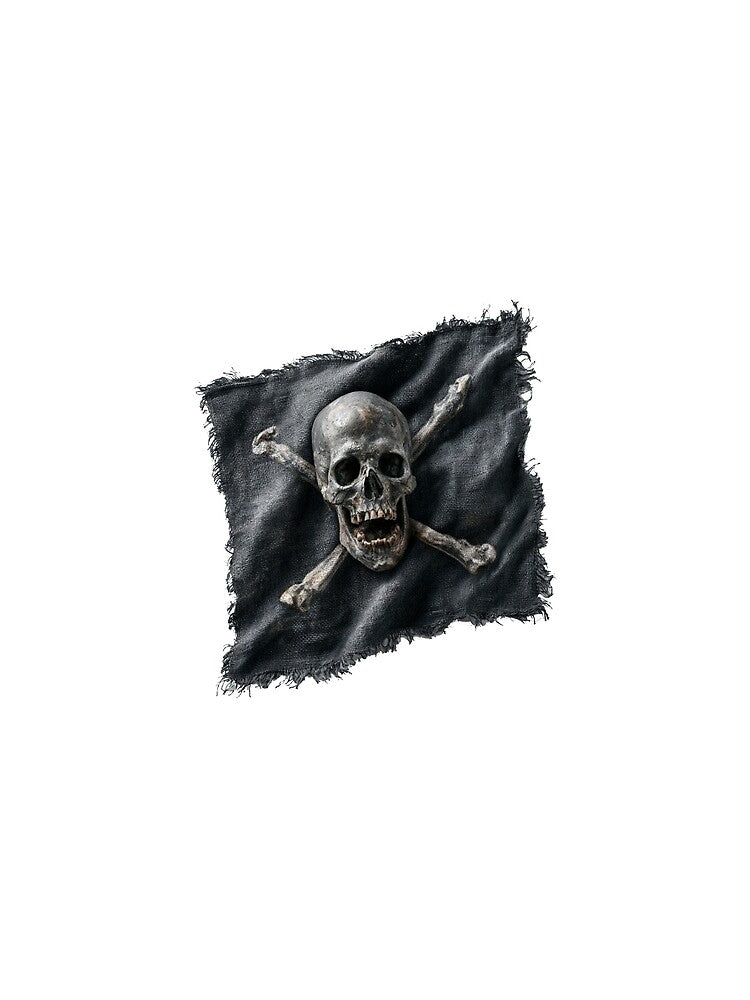 Raise the Black Flag! Funky Pirate Skull and Crossbones Rock & Roll Art by Ignorant-Artist