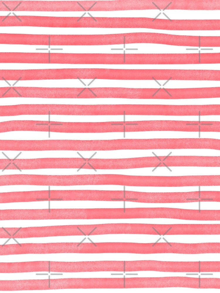 red pattern hand drawn stripe classic sticker by anandsiva2703
