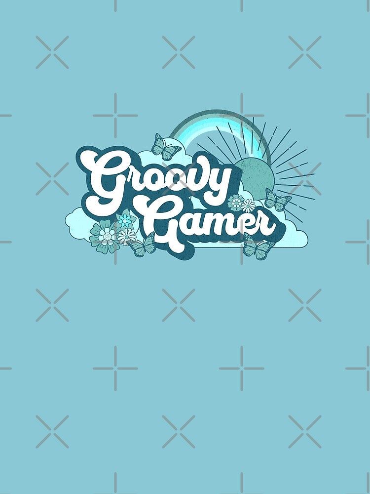 Groovy Gamer Retro Blue by Trinket-Trickster