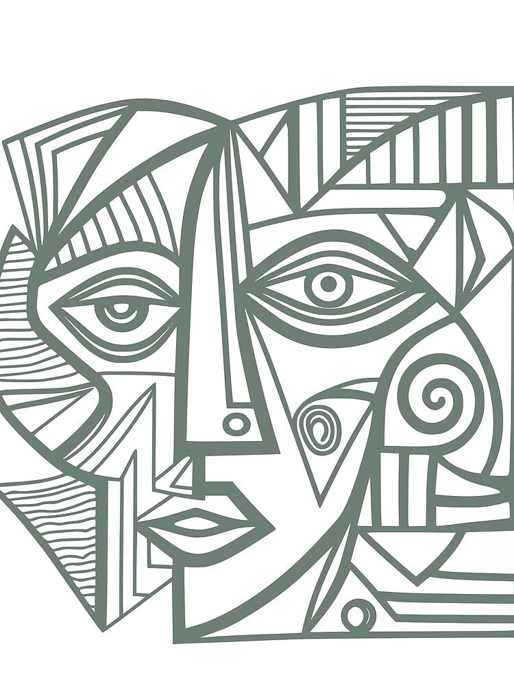 Artsy Cubism Face Wonky Womens Face by whyitsme