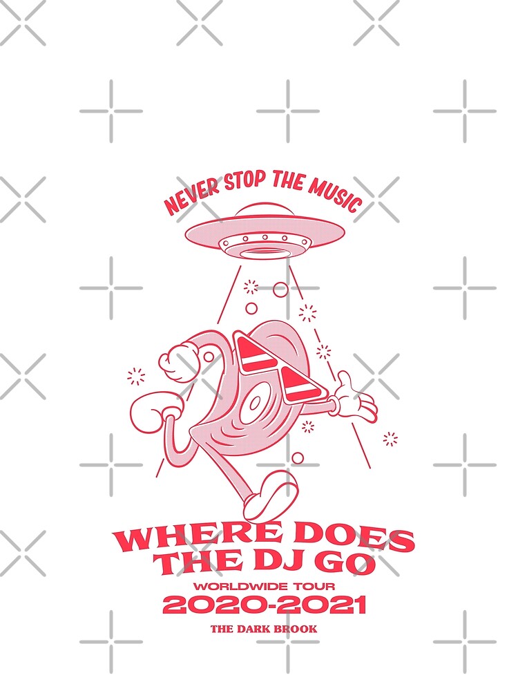 Retro Illustration Where Does The DJ Go – Never Stop The Music Festival Aesthetic by thedarkbrook