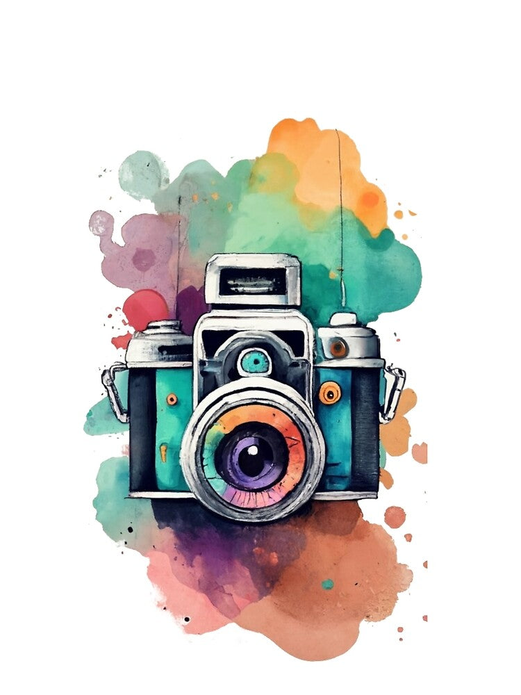 Watercolor vintage camera by PawelNature
