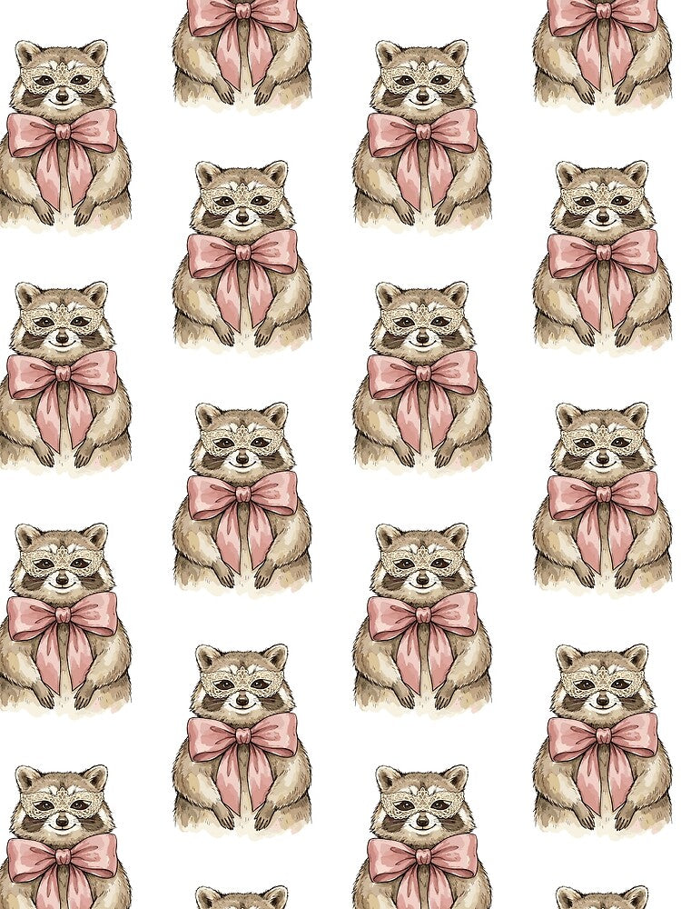 Cute Coquette: Ribbon Raccoon Ruffle by bapupa