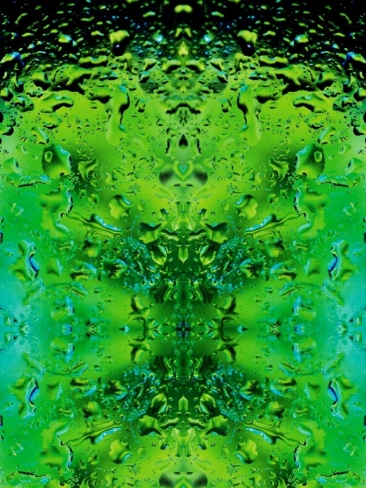 Symmetrical design with water drops # 3 by Psilographics