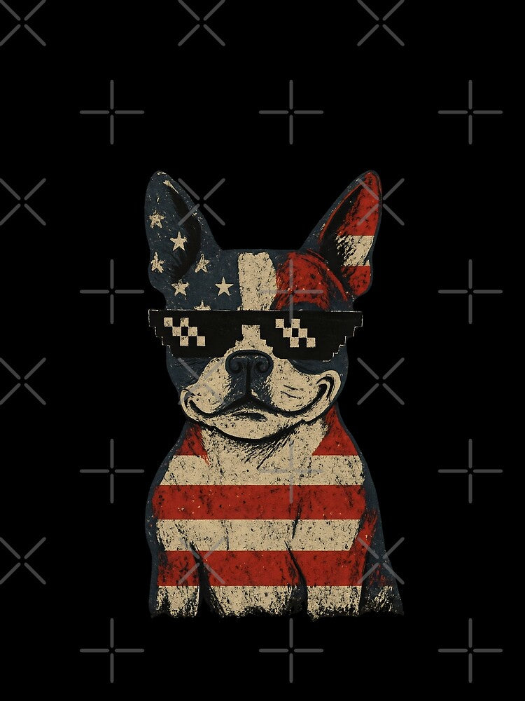 Patriotic Boston Terrier by DemureArtsy