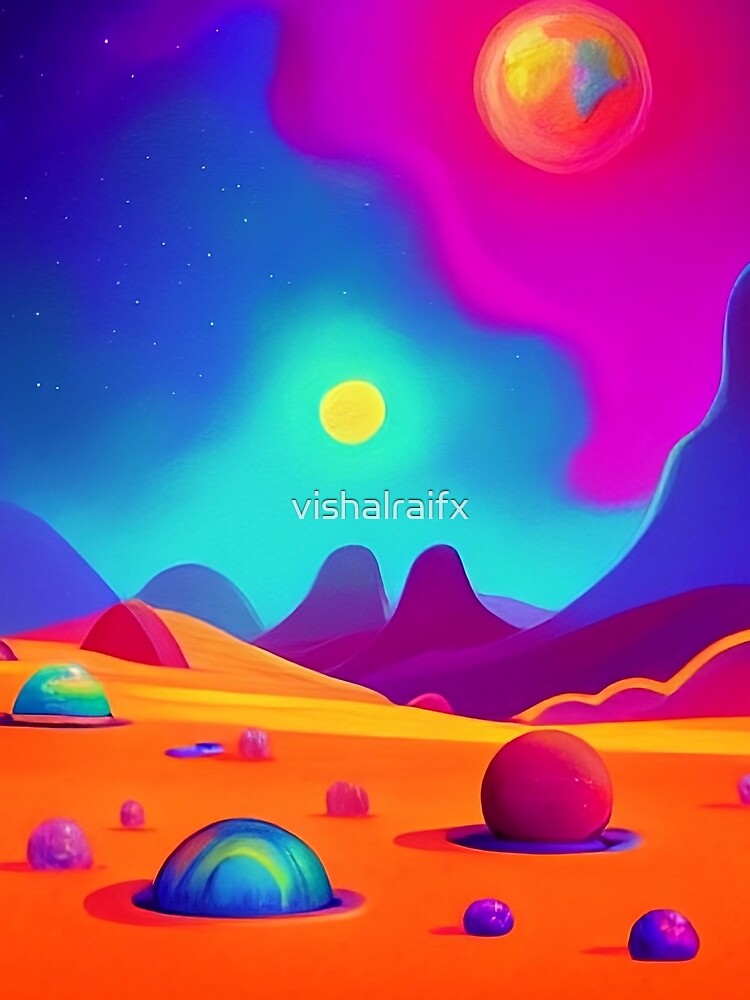 Colorful surreal landscapes scenery with vibrant colors 67 by vishalraifx