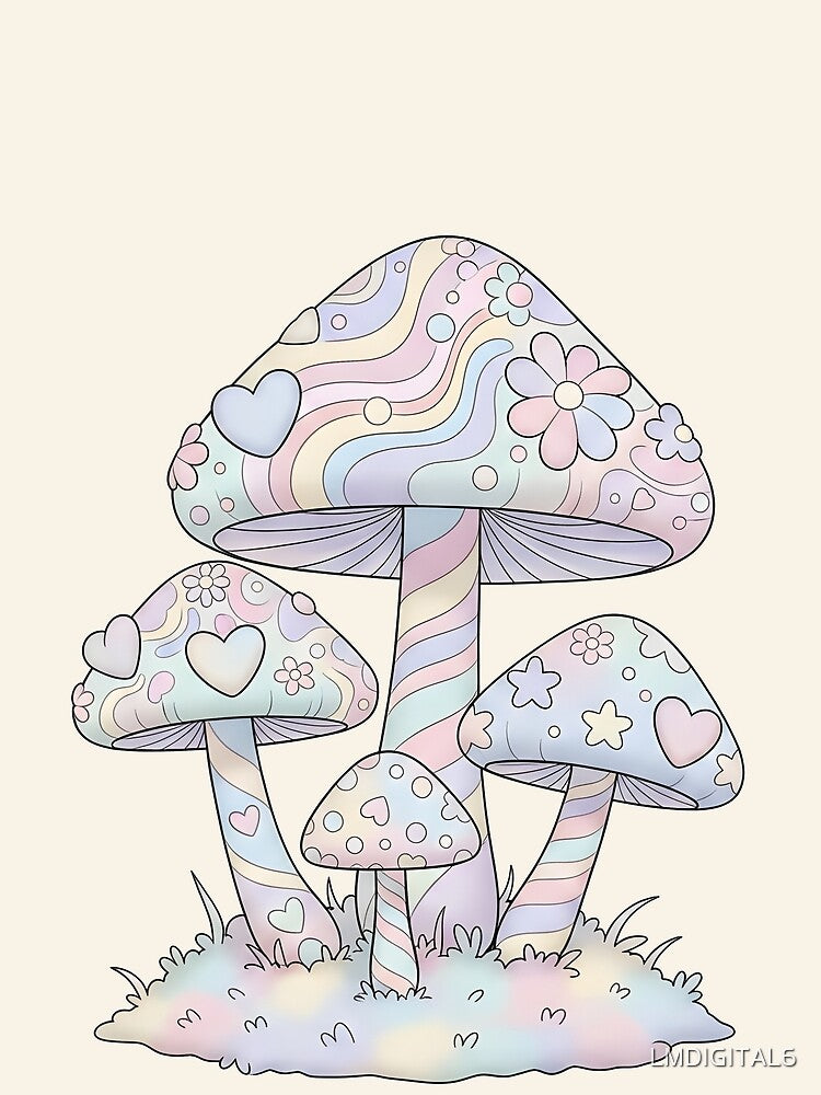 cute mushrooms by LMDIGITAL6