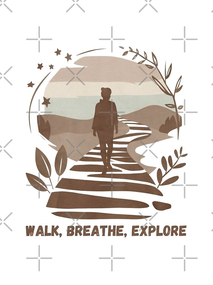 Walk, Breathe, Explore Travel Minimal Grafic by Angie-Atelier