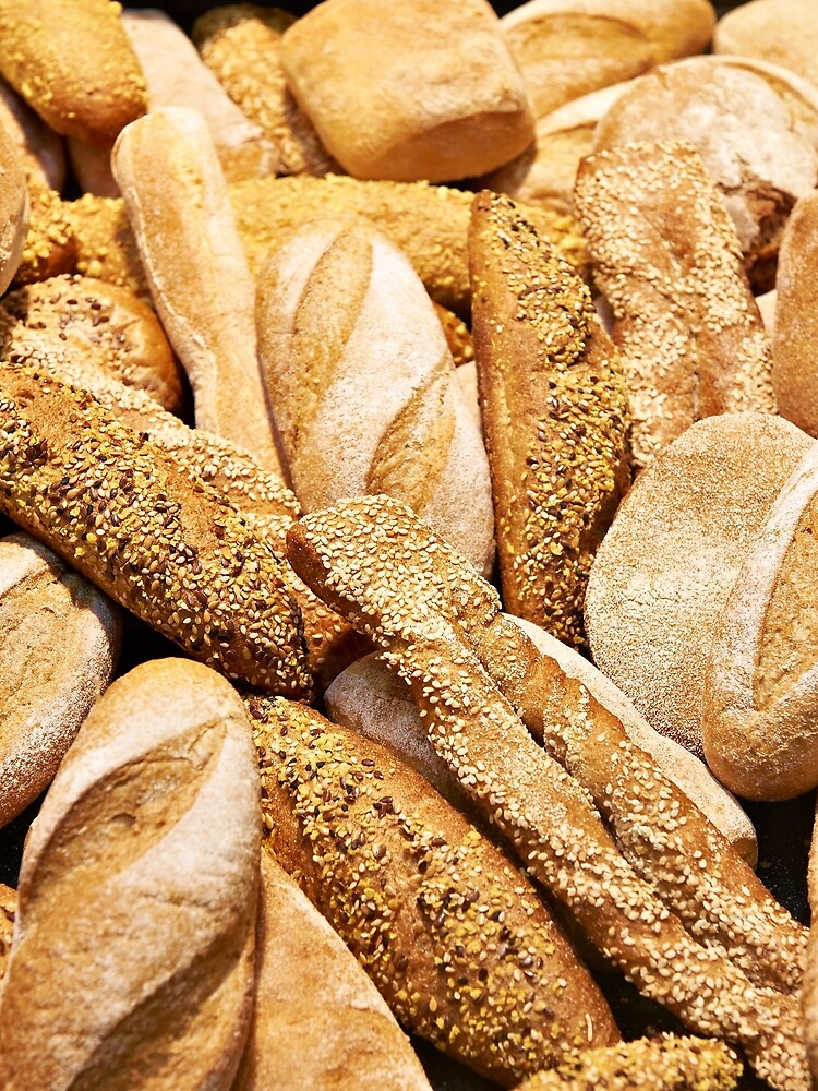 Bread baking rolls and croissants by Ryzhov
