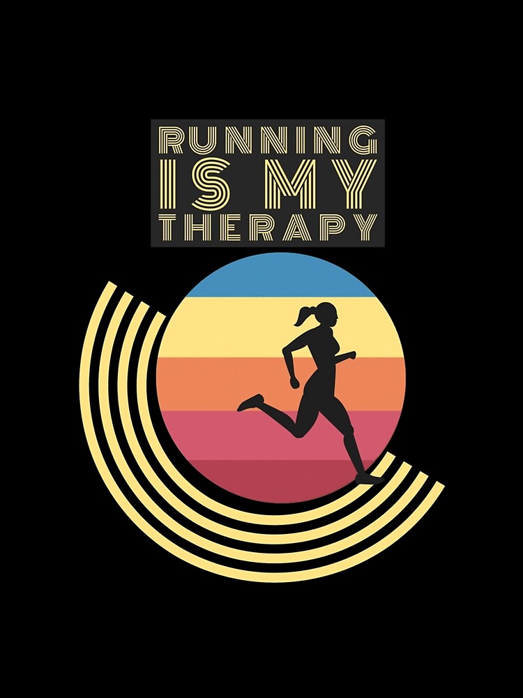 Running Is My Therapy Premium T-Shirt by joannonapk6