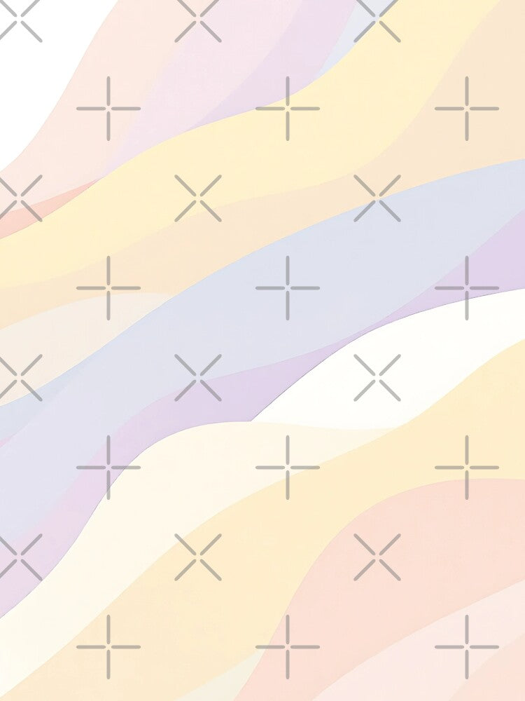 Soft Pastel Wave Abstract Aesthetic Design by roxysnextgenart