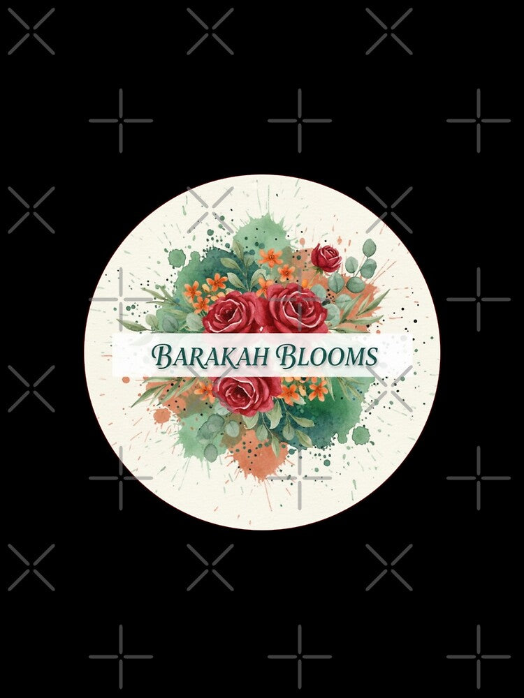 Barakah Blooms - Watercolor Floral Circle Design (V.1) by D-Islamic