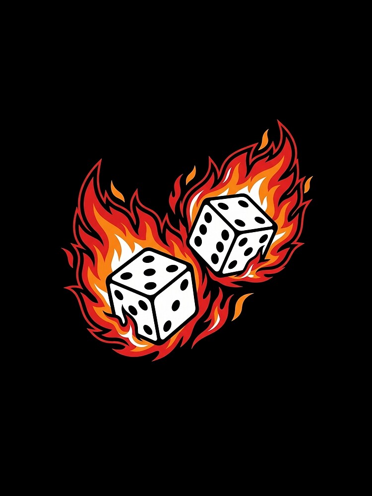 Burning Dice Streetwear by Stickersdevelop