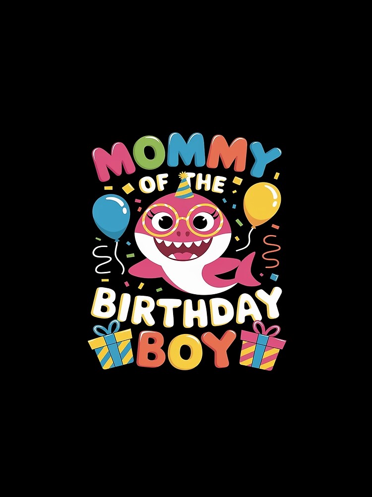 Mommy of the Birthday Boy Family Matching Party Shark by FadeOfThrone