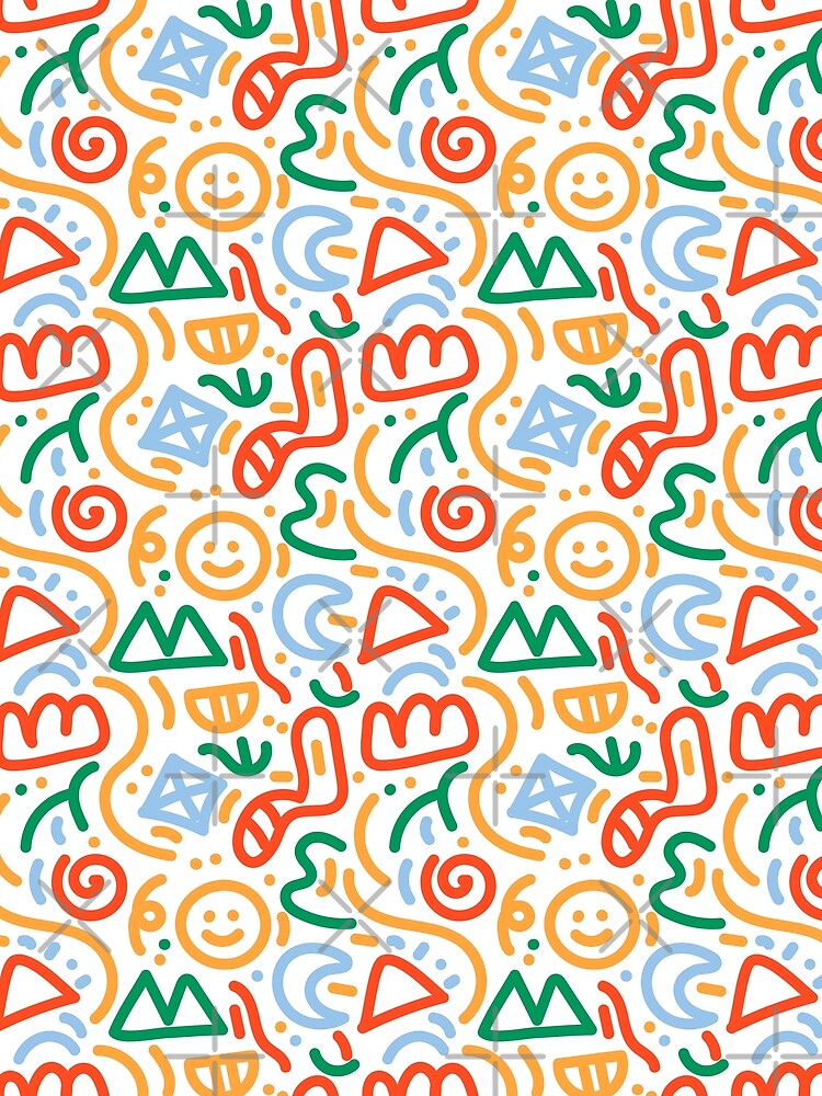 Colorful Playful Pattern Version 1 by Mozaic Clothes