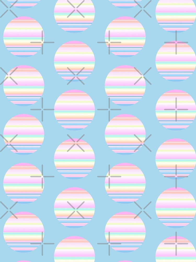 Delicate soft color circle pattern | Aesthetic pastel color circles by lausn