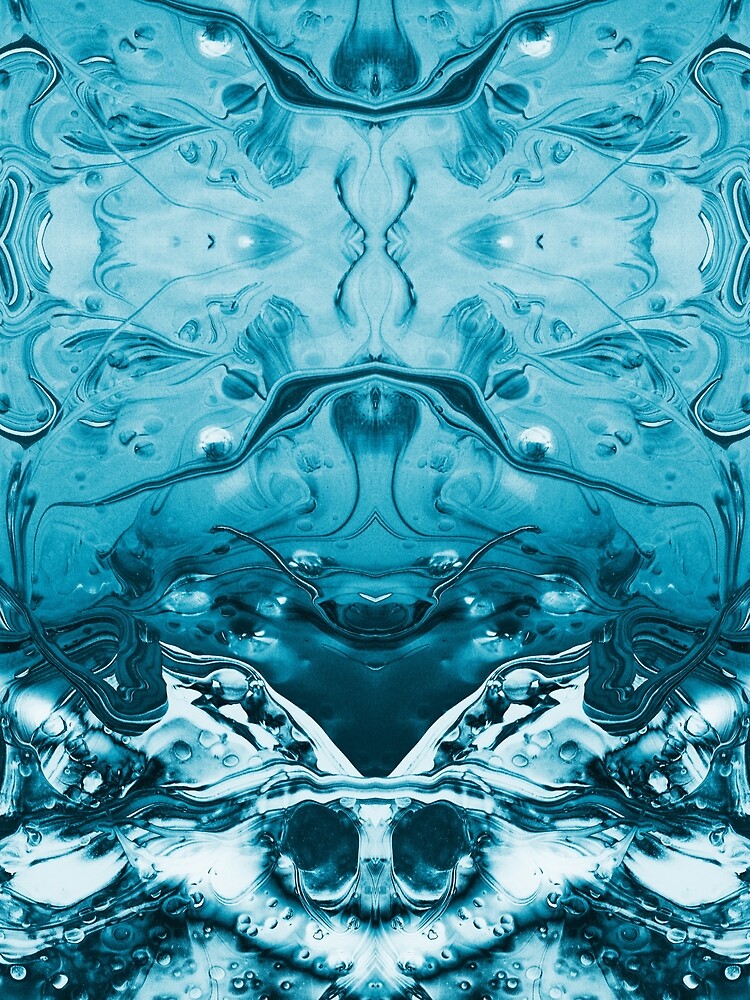 Symmetry with monsters in blue by Psilographics