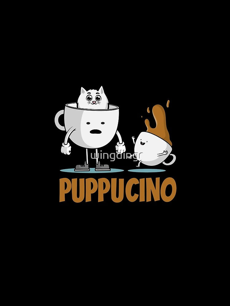 Puppuccino - Cappuccino day design by wingdingr