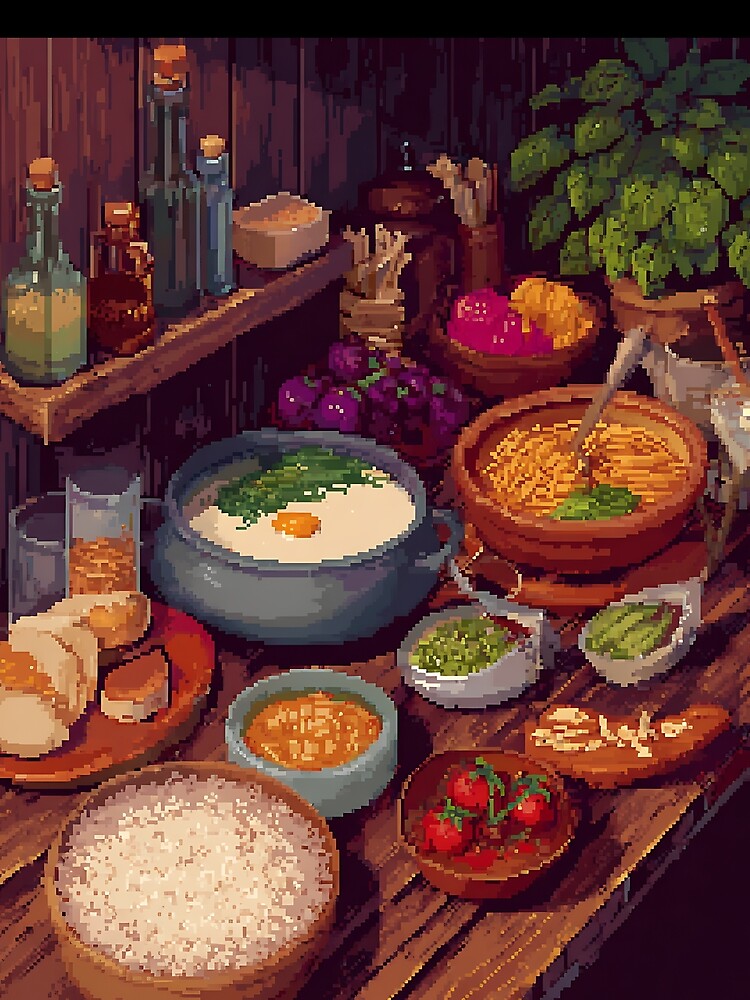 Gaming Pixel Art Food by bapupa