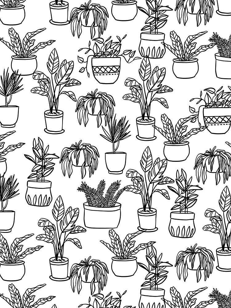 Houseplants Doodle by Herlina Widyastuti