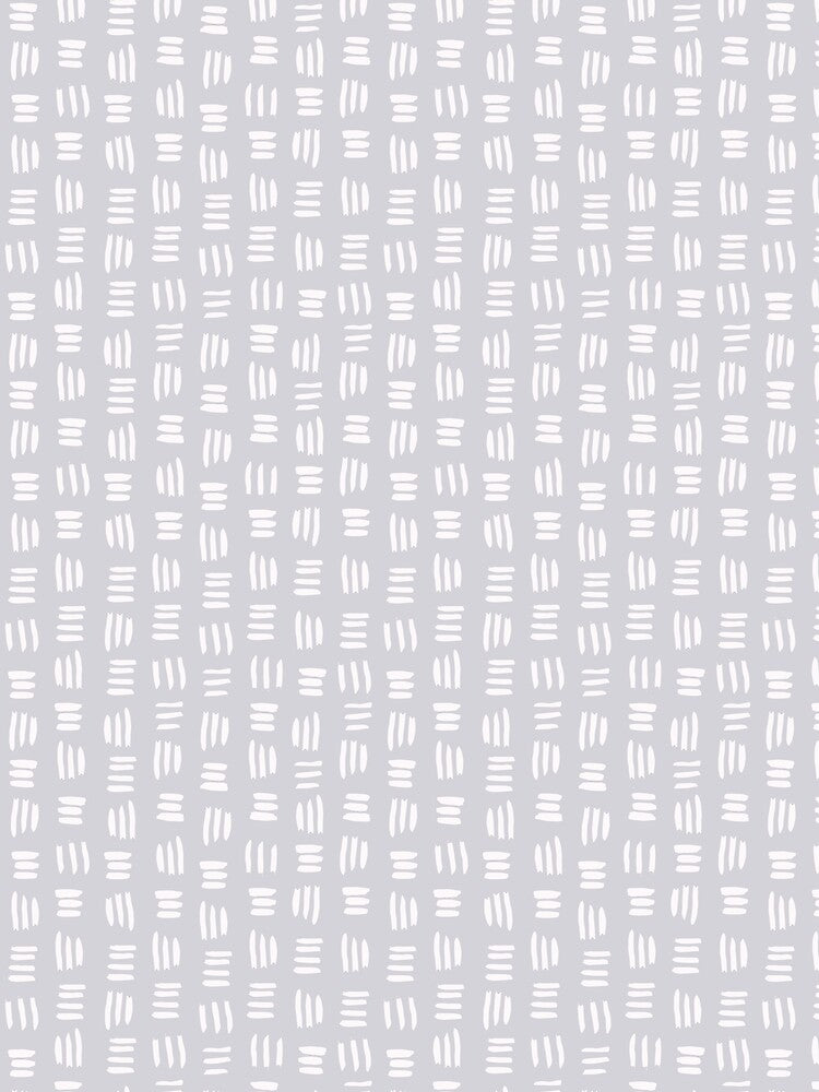 Triad Lines in White on Grey by Meena-and-Fox