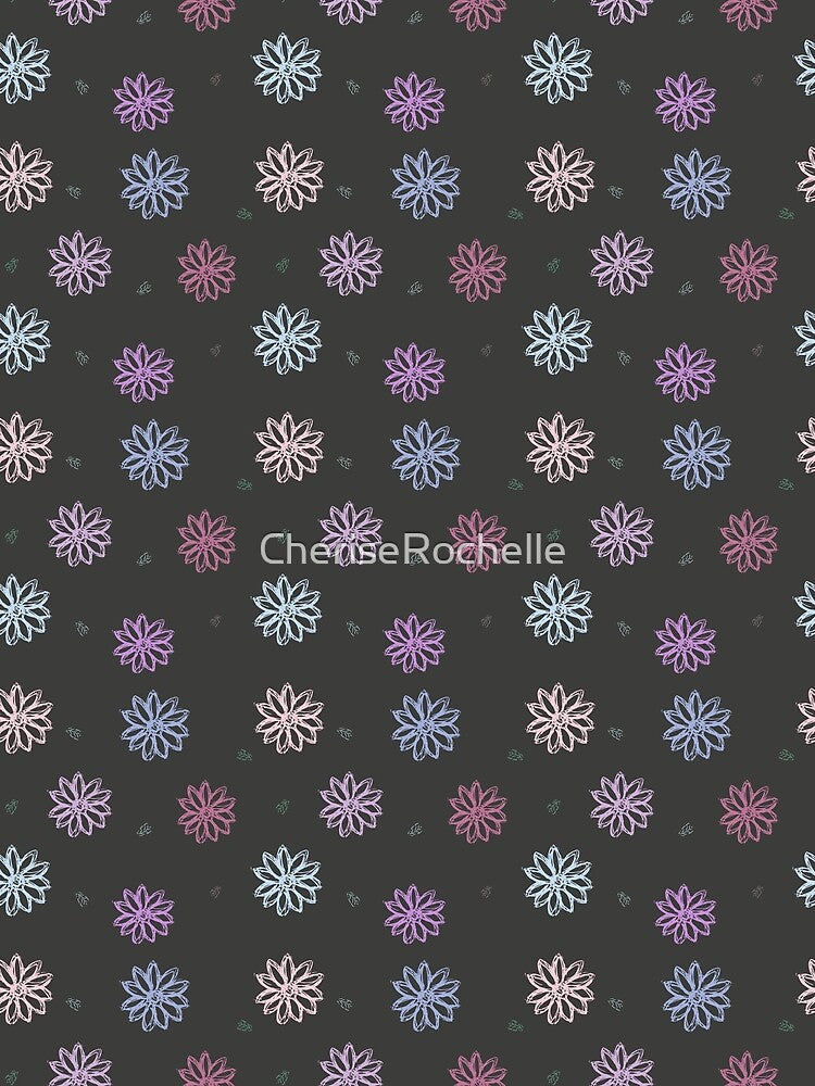 Flower scribble pattern 1 by Cherise Rochelle
