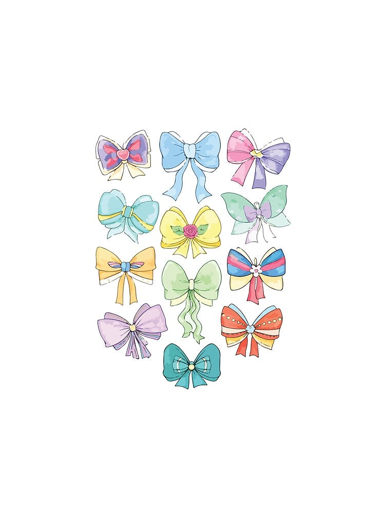 Cute Pastel Princess Ribbons and Bows Girly Aesthetic Design by kiralynstration