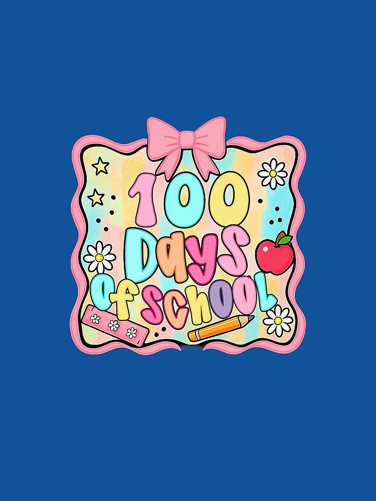 100 Days of School Preppy 100th Day of School Teacher Kids by KevinorNorris