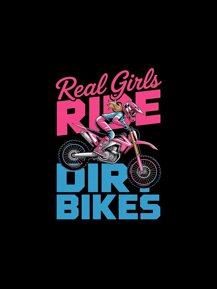 Cool Dirt Bike Art for Women Girls Motocross Racing Dirtbike by AmparoBoyle