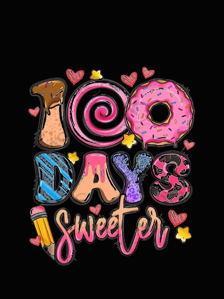 100 Days Sweeter of School Shirt, 100 Days of Doing Teacher Things Sweatshirt, Happy 100 Days Of School, 100 Days Celebration Shirt, Teacher Gift by FitFisher