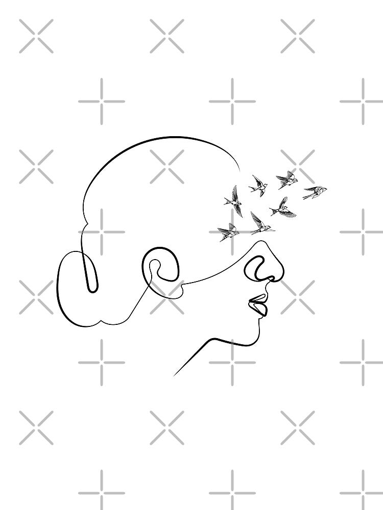 Thoughts Will Find a Way | One Line Drawing | One Line Art | Minimal | Minimalist by One-Line-Artist